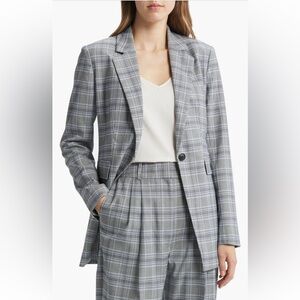 NEW Nordstrom Glen Plaid One Button Blazer~size M
